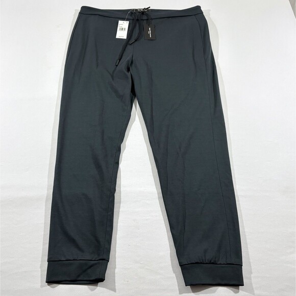 Saks Fifth Avenue Jogger Pants Mens Blue Stretch Sweatpants Lounge Sz XL NWT - Picture 1 of 12